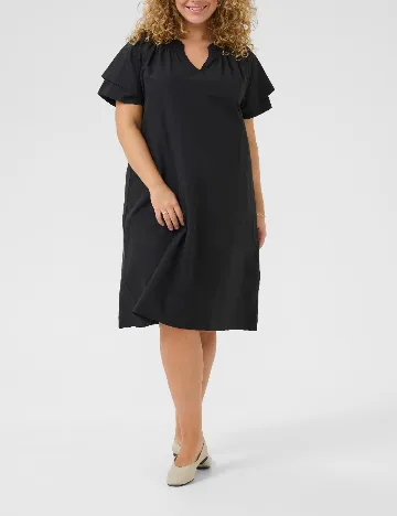 Rochie medie Kaffe Curve, negru Negru