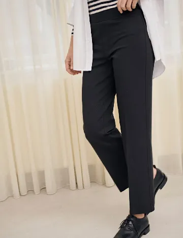 Pantaloni Part Two, negru Negru