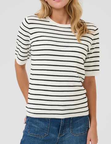 Bluza Kaffe, alb/negru