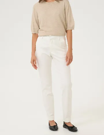 Pantaloni Kaffe, alb Alb