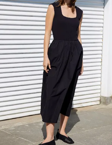 Rochie medie Soaked In Luxury, negru Negru