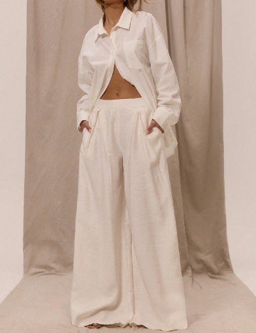 Pantaloni Musera, ecru