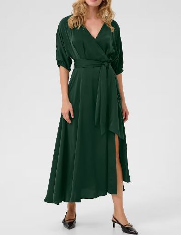 Rochie lunga Cream, verde