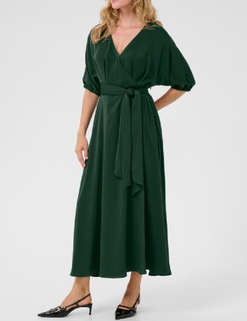 Rochie lunga Cream, verde