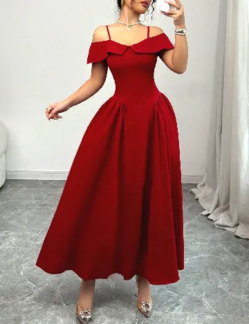 Rochie lunga SHEIN, rosu Rosu