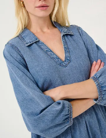 Rochie medie Culture, albastru Albastru