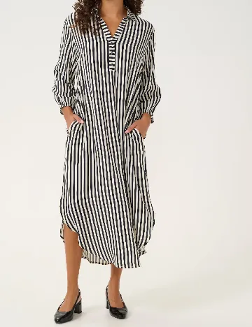 Rochie medie Culture, alb/negru Negru