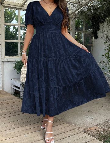 Rochie medie SHEIN CURVE, bleumarin inchis