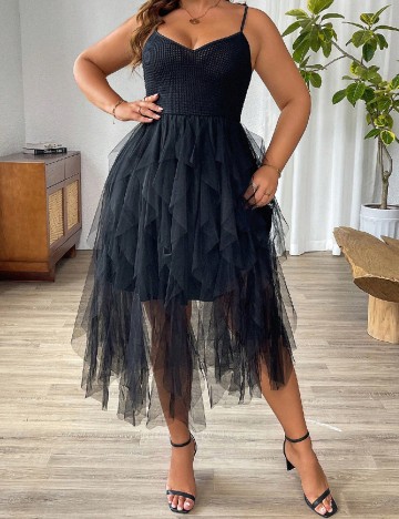 Rochie medie SHEIN CURVE, negru