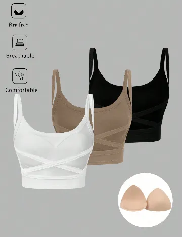 Set bustiere 3 bucati SHEIN, mix culori Mix culori