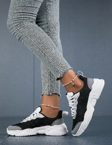 Adidasi SHEIN, negru Negru