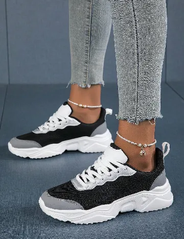 Adidasi SHEIN, negru Negru