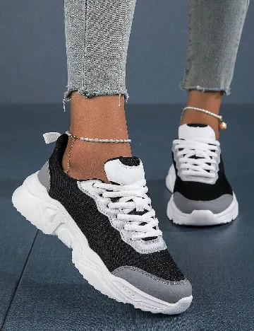 Adidasi SHEIN, negru Negru