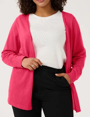 Cardigan Kaffe Curve, roz Roz
