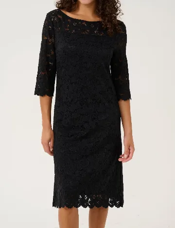 Rochie medie Cream, negru Negru
