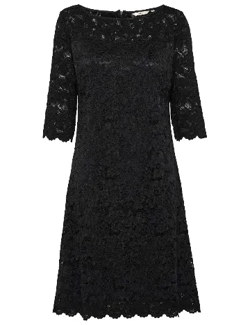 Rochie medie Cream, negru Negru