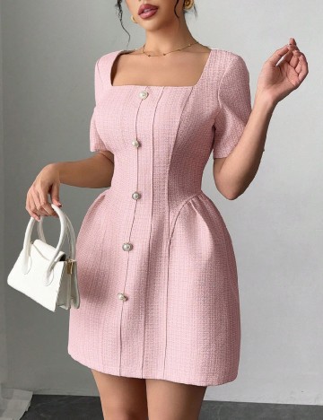 Rochie scurta SHEIN, roz