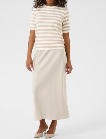 Bluza Kaffe, alb/maro