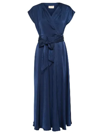 Rochie medie Cream, bleumarin Albastru