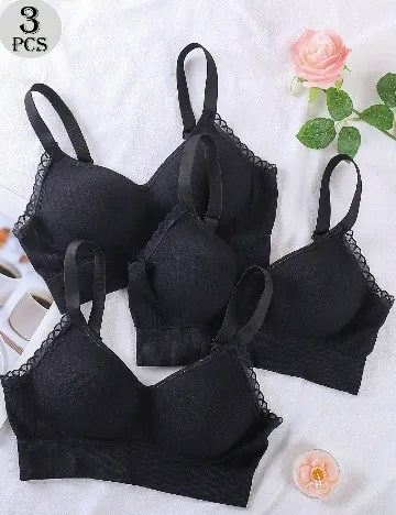 Set sutiene 3 bucati SHEIN, negru