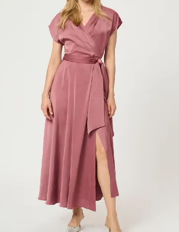 Rochie lunga Cream, roz Roz