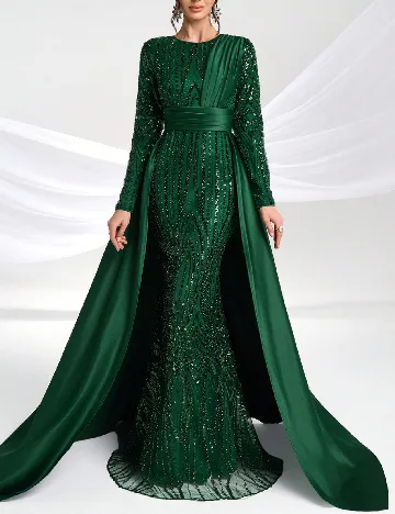 Rochie lunga Giffniseti, verde Verde