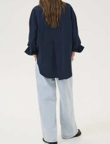 Camasa Oversize My Essential Wardrobe, bleumarin