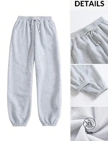 Pantaloni SHEIN, gri deschis Gri