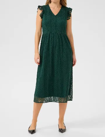Rochie medie Cream, verde Verde