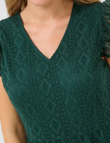 Rochie medie Cream, verde Verde