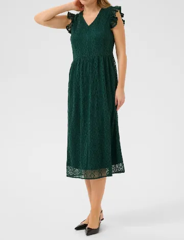Rochie medie Cream, verde Verde