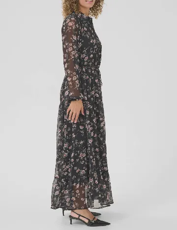 Rochie lunga Cream, negru Negru