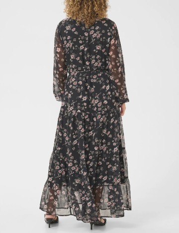 Rochie lunga Cream, negru