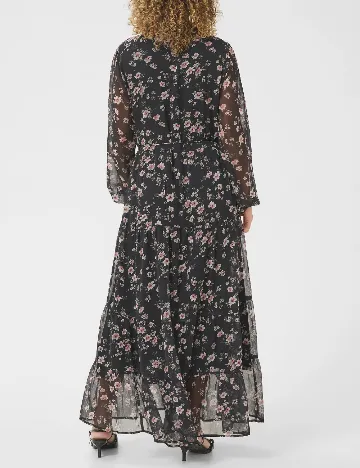 Rochie lunga Cream, negru Negru