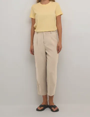 Pantaloni Kaffe, bej Crem