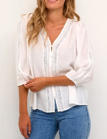 Bluza Kaffe, alb Alb