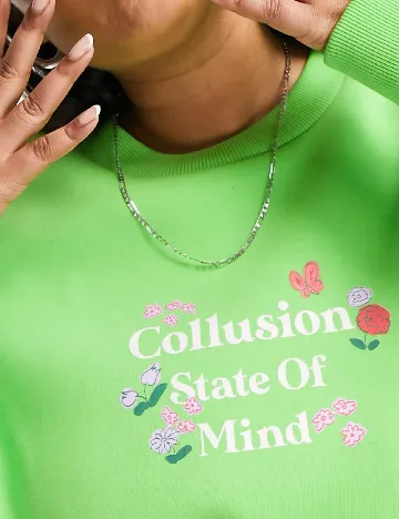 Bluza Collusion Plus Size, verde Verde