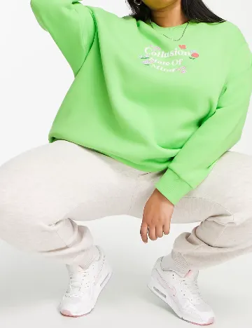 Bluza Collusion Plus Size, verde Verde