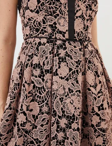 Rochie lunga Karen Millen, negru/roz pudra Roz