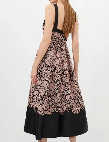 Rochie lunga Karen Millen, negru/roz pudra Roz