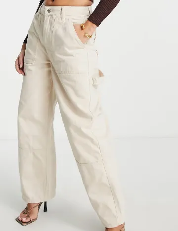 Pantaloni ASOS, bej Crem