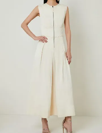 Rochie lunga Karen Millen, crem Crem