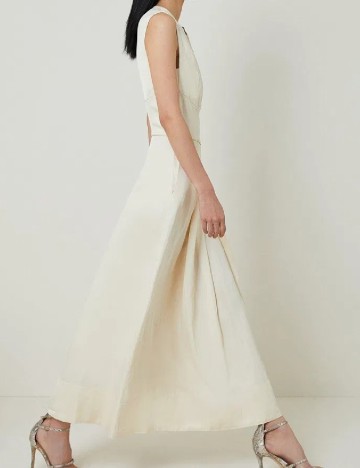 Rochie lunga Karen Millen, crem