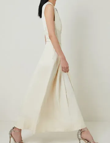 Rochie lunga Karen Millen, crem Crem
