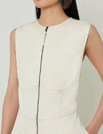 Rochie lunga Karen Millen, crem Crem
