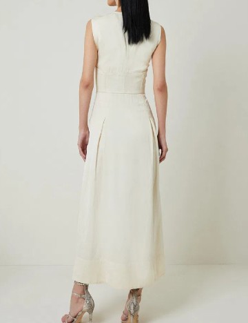 Rochie lunga Karen Millen, crem