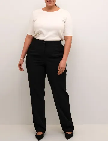 Pantaloni Kaffe Curve, negru Negru