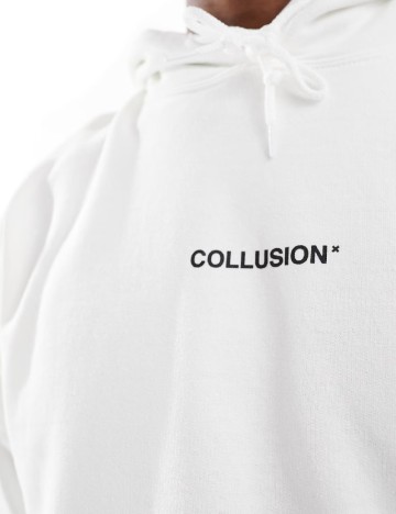 Hanorac COLLUSION, alb