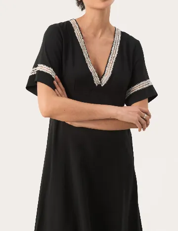 Rochie medie Part Two, negru Negru