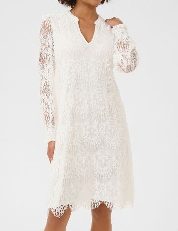 Rochie medie Culture, alb